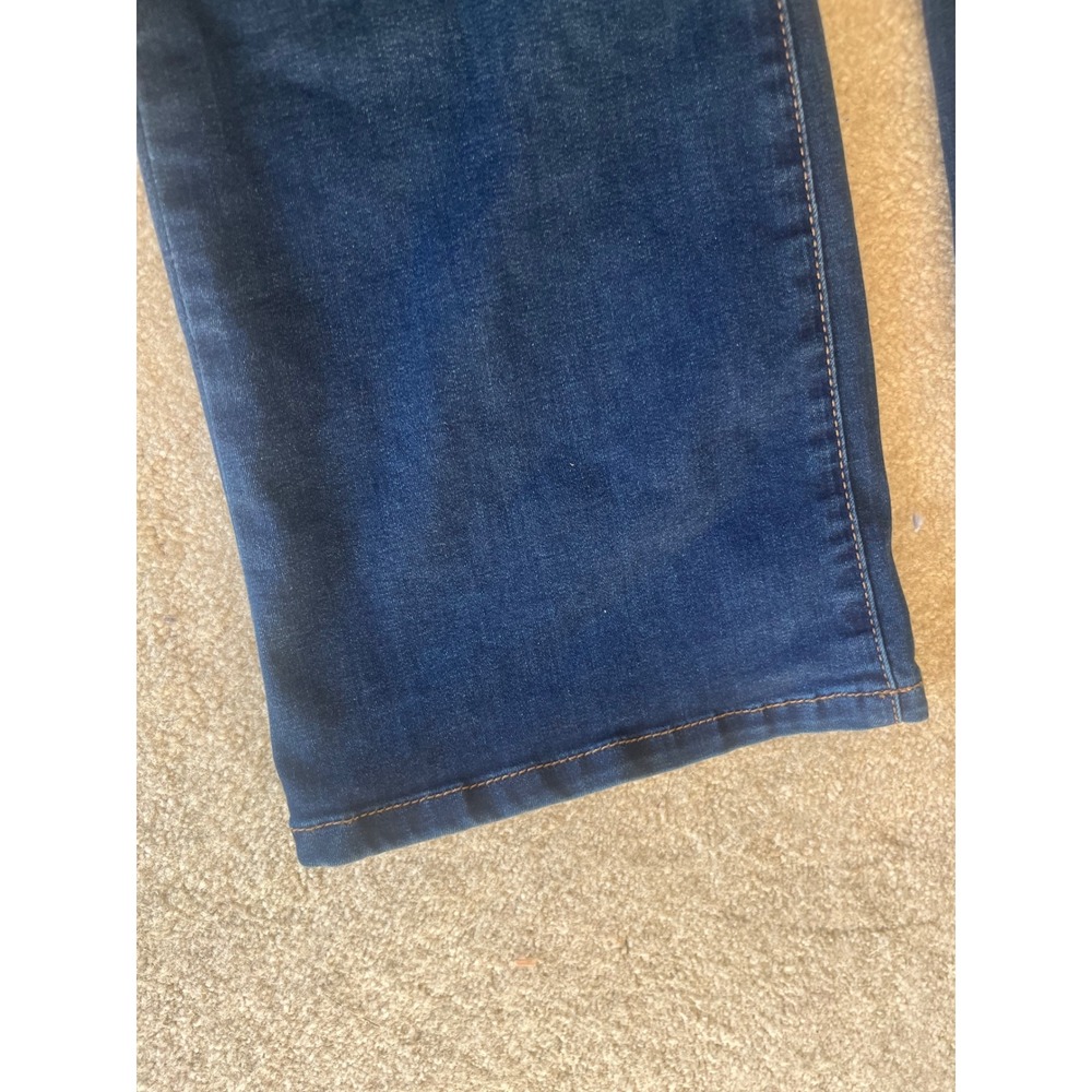 We The Free High Rise Flare Jeans Dark Wash Stretchy Comfort Size M - Picture 9 of 10